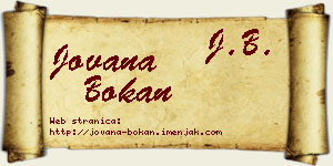 Jovana Bokan vizit kartica